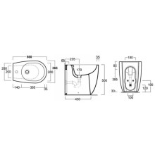 Биде напольное Simas Vignoni VI24bix1
