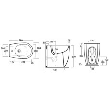 Биде напольное Simas Vignoni VI24bix1