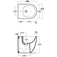 Биде напольное Simas Vignoni VI27bix1