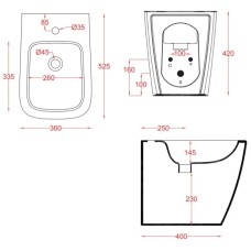 Биде напольное Artceram A16 ASB002 03 00