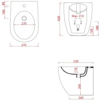 Биде напольное Artceram File 2.0 FLB002 41 00 matera x1