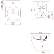 Биде напольное Artceram File 2.0 FLB002 41 00 matera x1