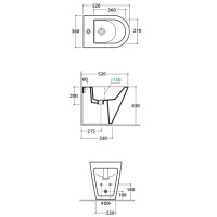 Биде напольное Globo Forty3 FO010.BIx1