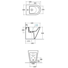 Биде напольное Globo Forty3 FO010.BIx1