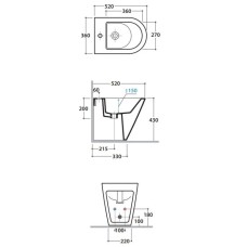 Биде напольное Globo Forty3 FO010.BIx1