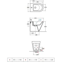 Биде напольное Globo Forty3 FO009.BIx1