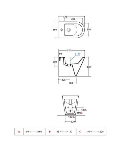 Биде напольное Globo Forty3 FO009.BIx1