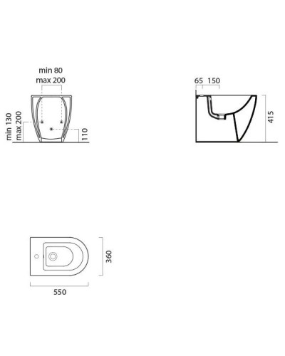 Биде напольное GSI Pura 8862104