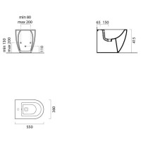 Биде напольное GSI Pura 8862115