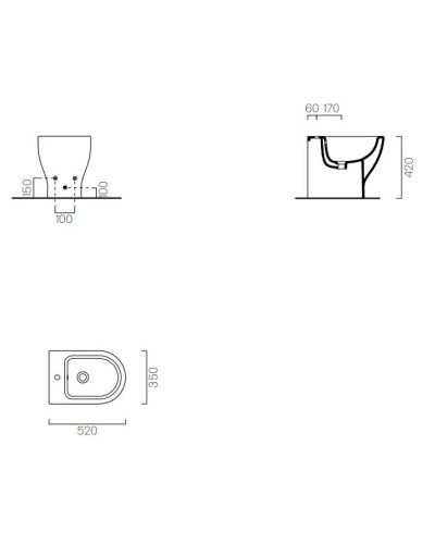 Биде напольное GSI City 9162111