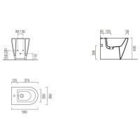 Биде напольное GSI Kube X 9462109
