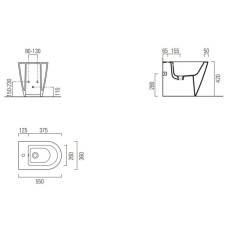 Биде напольное GSI Kube X 9462109