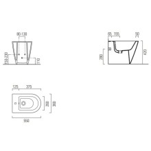 Биде напольное GSI Kube X 9462126