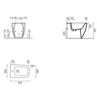 Биде напольное GSI Nubes 9662109