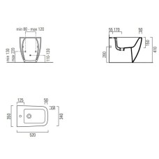 Биде напольное GSI Nubes 9662109