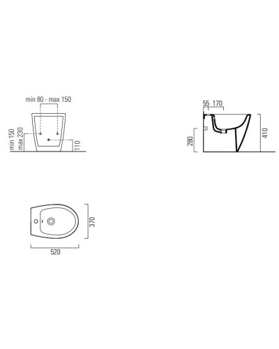 Биде напольное GSI Modo 9862111