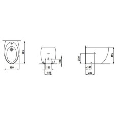 Биде напольное Laufen Alessi One 8.3297.1.400.304.1