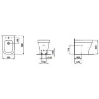 Биде напольное Laufen LB3 8.3268.1.000.302.1