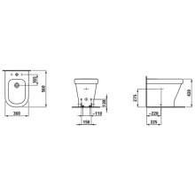 Биде напольное Laufen LB3 8.3268.1.000.302.1