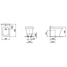 Биде напольное Laufen LB3 8.3268.1.000.302.1