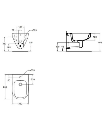 Биде подвесное Ideal Standard Playa J492801