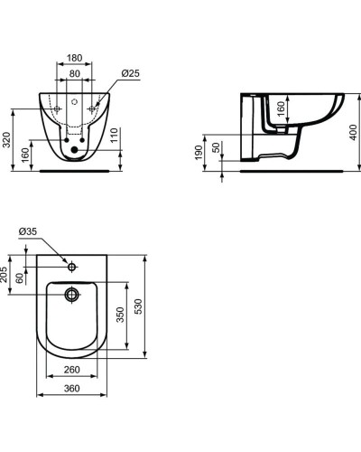Биде подвесное Ideal Standard Tempo T510001
