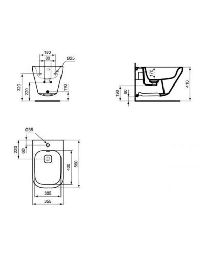 Биде подвесное Ideal Standard K523601