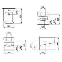 Биде подвесное Laufen Pro S 8.3096.1.000.302.1