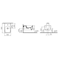 Биде подвесное белый Vitra Metropole 5675B003-0288