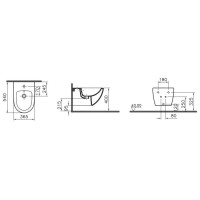 Биде подвесное Vitra Sento 4338B003-0288