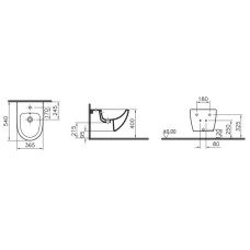 Биде подвесное Vitra Sento 4338B003-0288