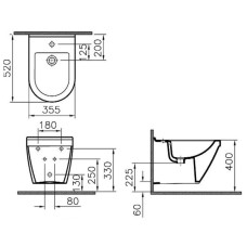 Биде подвесное Vitra S50 5324B003-0288