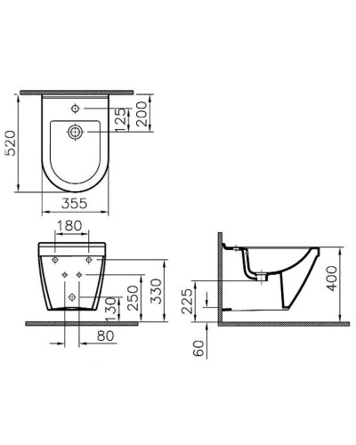 Биде подвесное Vitra S50 5324B003-0288