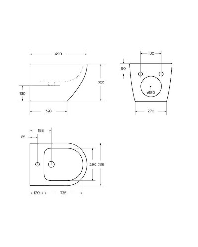 Биде BelBagno Sfera-R BB046BH подвесное Белое