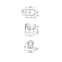 Биде подвесное без ободка Simas Londra LO919bi