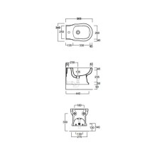 Биде подвесное без ободка Simas Londra LO919bi