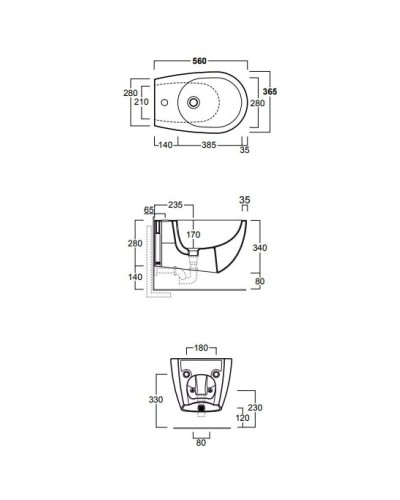 Биде подвесное Simas Vignoni VI19 bix1