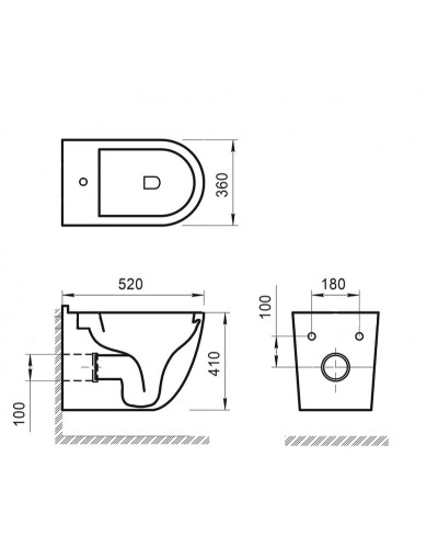 Биде подвесное с креплением BelBagno SENSO-R BB017BH