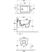 Биде подвесное Globo Incantho INS09bI