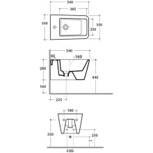 Биде подвесное Globo Incantho INS09bI