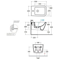 Биде подвесное Globo Stone STS10bIx1