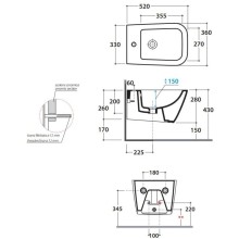 Биде подвесное Globo Stone STS10bIx1