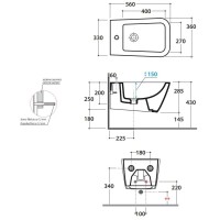 Биде подвесное Globo Stone STS09bIx1