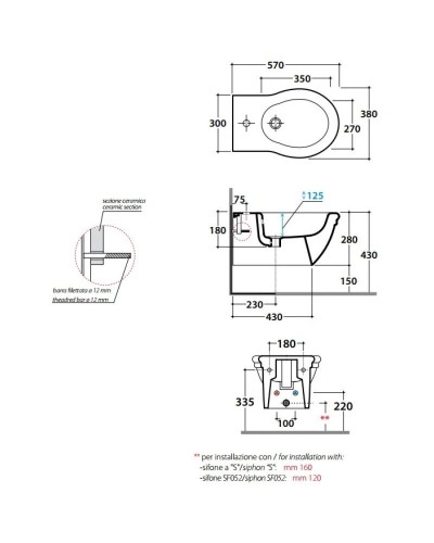 Биде подвесное Globo Paestum PAS10.bix1