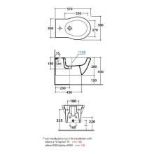 Биде подвесное Globo Paestum PAS10.b26x1
