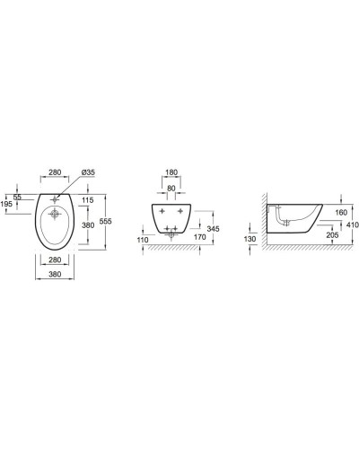 Биде подвесное Jacob Delafon Presquile E4441-00