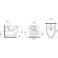 Подвесное биде Am.Pm Bliss L C533411WH