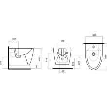 Подвесное биде Am.Pm Bliss L C533411WH