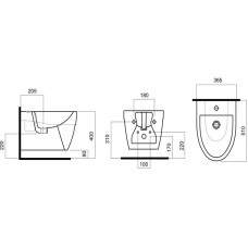 Подвесное биде Am.Pm Bliss L C533411WH
