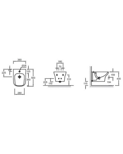 Подвесное биде Jacob Delafon Vox EME0002-00